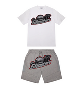 Trapstar Shooters Short Set White/Grey/Red