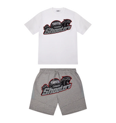 Trapstar Shooters Short Set White/Grey/Red