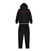 Trapstar Script Zip Through Tracksuit Black/Zinfandel