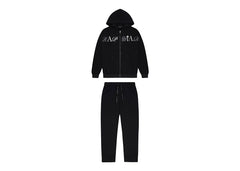 Trapstar Script Zip Through Tracksuit Black/Grey