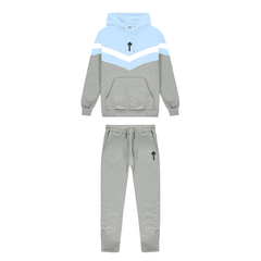 Trapstar V Stripe Tracksuit Cashmere Blue/White/Marl Grey