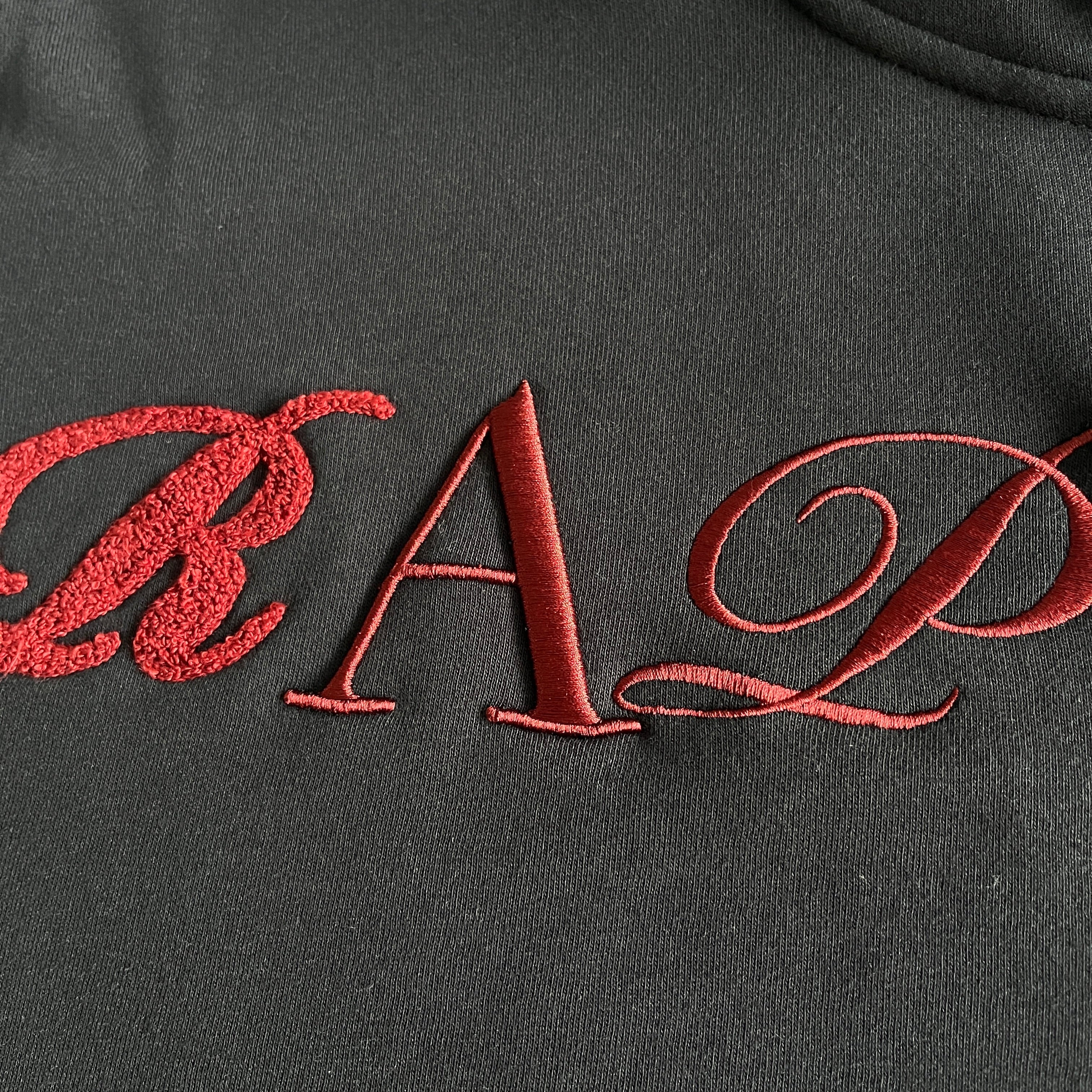 Trapstar Script Zip Through Tracksuit Black/Zinfandel