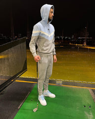 Trapstar V Stripe Tracksuit Cashmere Blue/White/Marl Grey