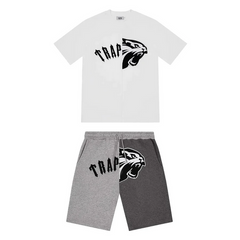 Trapstar Arch Shooters Short Set White/Grey