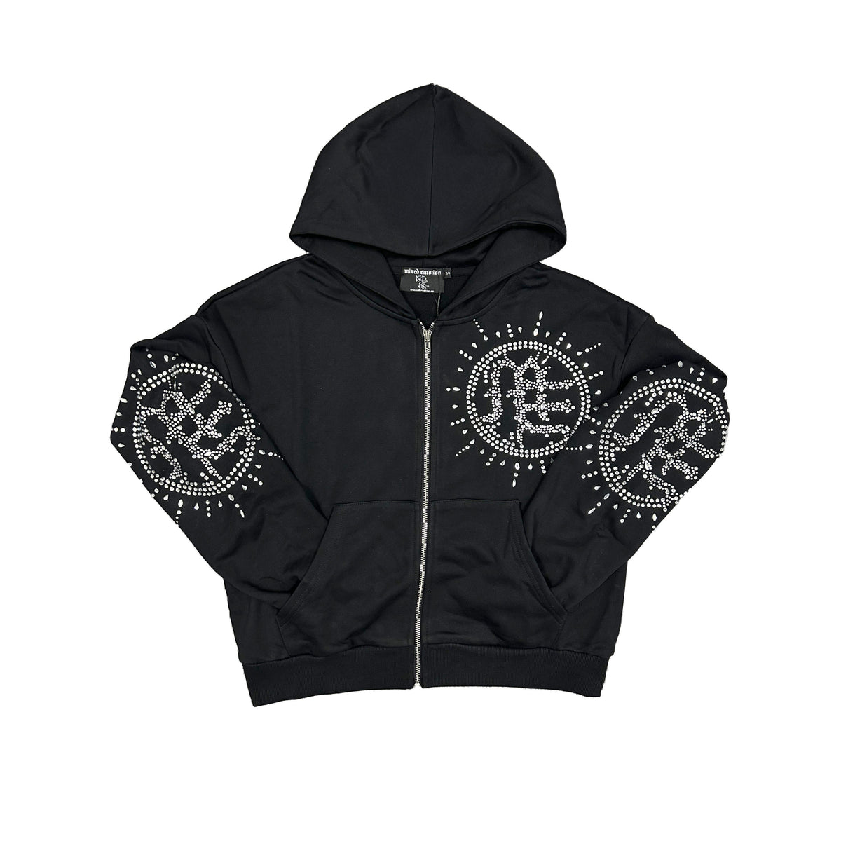 ‘Eclipse’ Black Rhinestone Hoodie