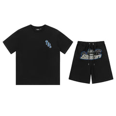 Trapstar TSL Short Set Black/Blue